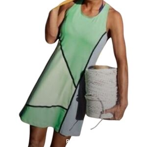 Title Nine Athletic Mini Dress L Pickelball Tennis Hiking Beach Mod Colorblock